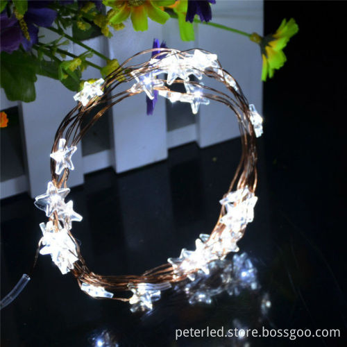Factory outlet LED battery string light with shape 3v operated power kinds of function